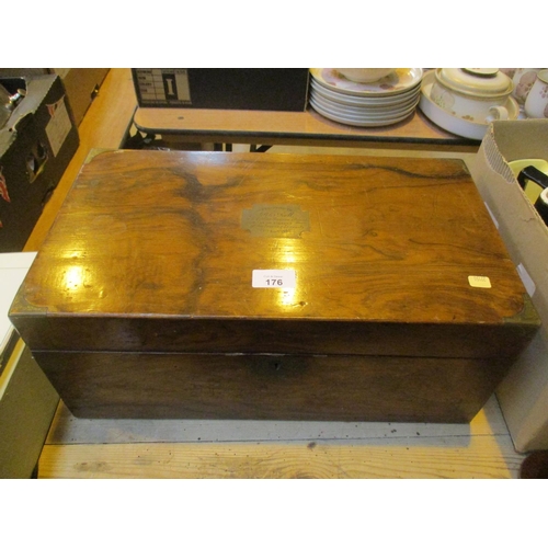 176 - Victorian Walnut Writing Box