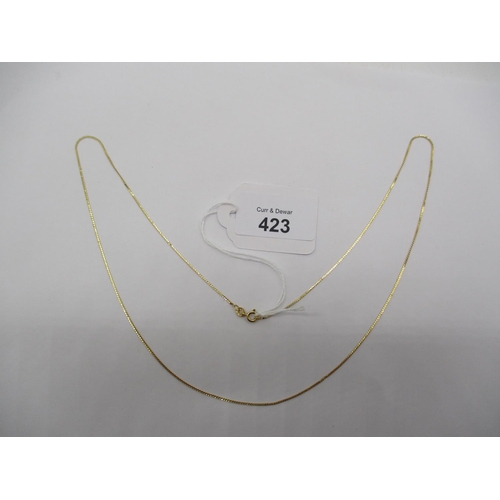 423 - 18ct Gold Necklace, 3.1g