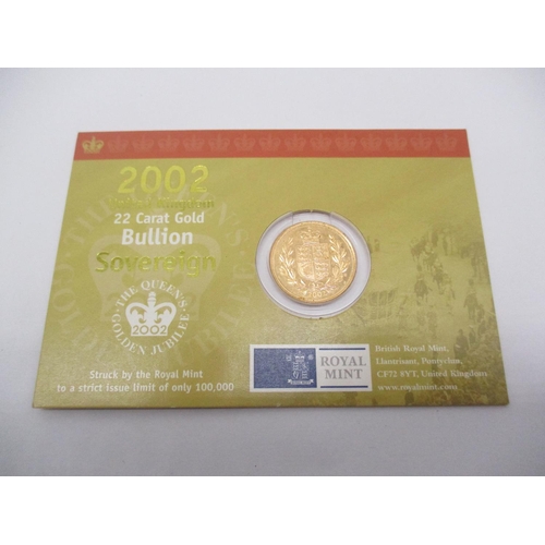 438 - WITHDRAWN FROM SALE - 2002 Gold Sovereign, The Queens Golden Jubilee