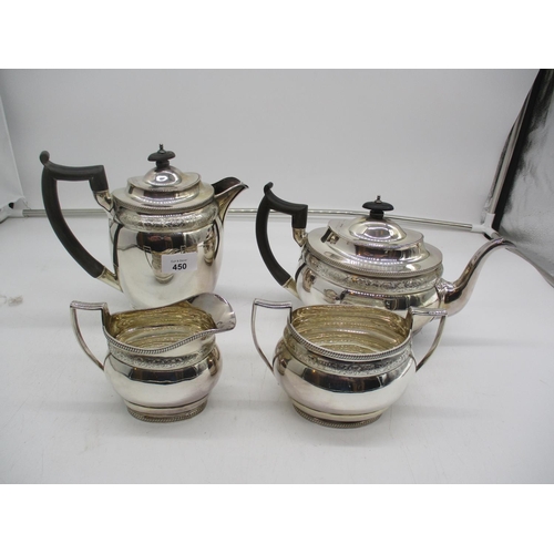 450 - Whytock & Son Dundee Silver Plated 3 Piece Tea Service