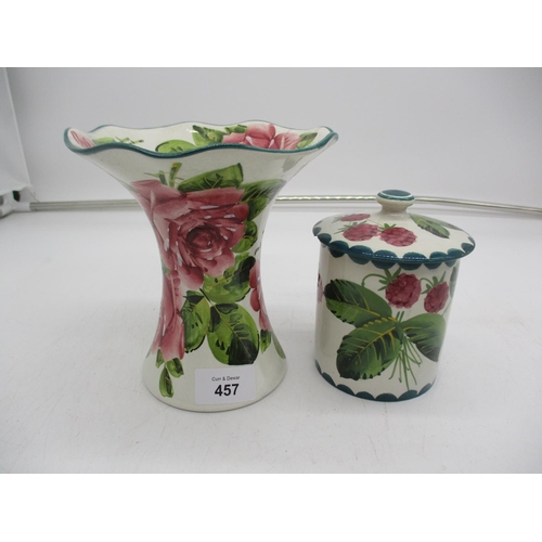 457 - Wemyss Vase and Preserve Pot