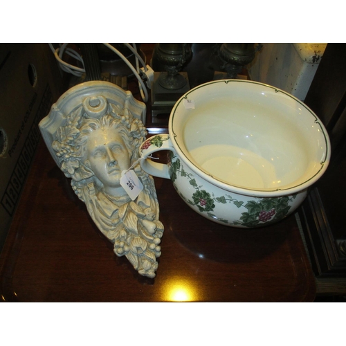 286 - Wedgwood Chamber Pot and a Wall Bracket