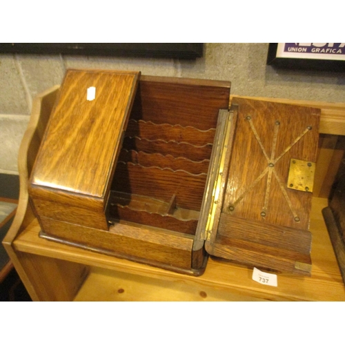 295 - Early 20th Century Oak Stationery Cabinet