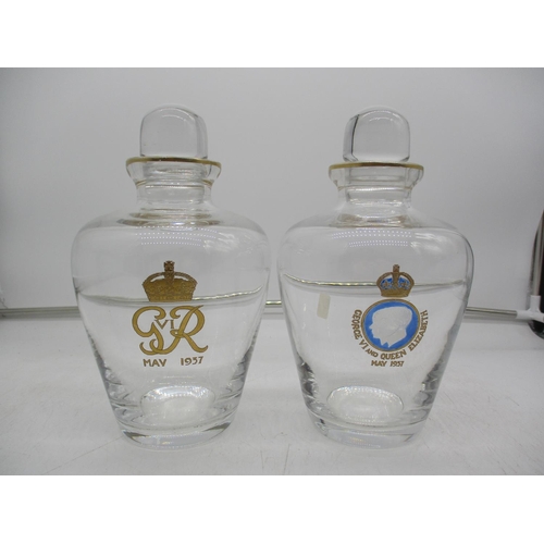 George VI May 1937 Crested Decanter and George VI and Queen Elizabeth May 1937 Crested Decanter
