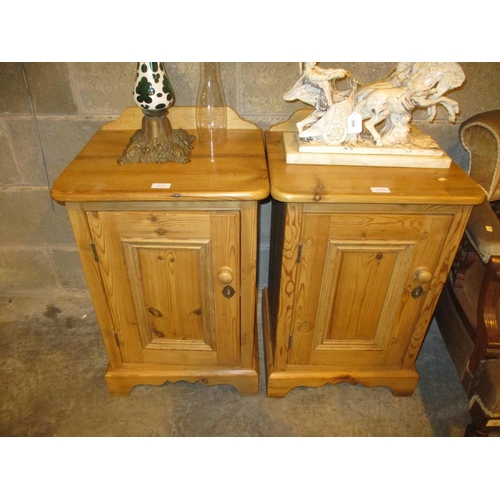 730 - Pair of Pine Bedside Cabinets