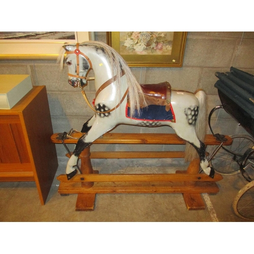 742 - Painted Wood Rocking Horse