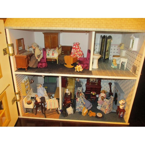 113 - Dolls House with Furnishings