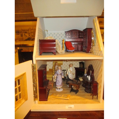 114 - Dolls House with Furnishings