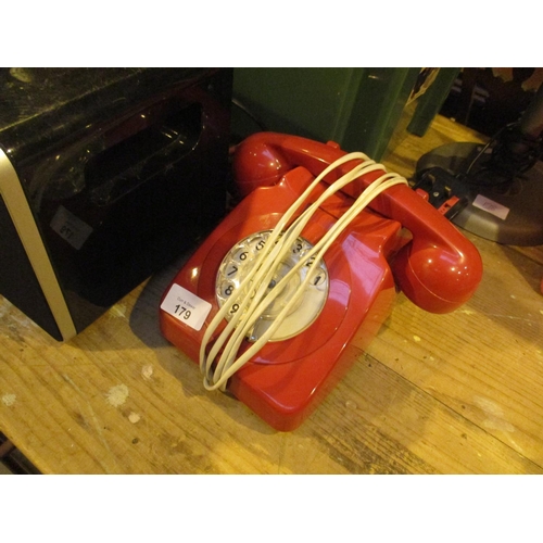 179 - Red Dial Telephone