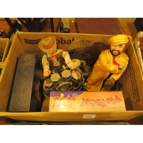 213 - Box with Battery Musical Figures etc