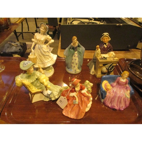 52 - Three Royal Doulton Figures and 3 Others