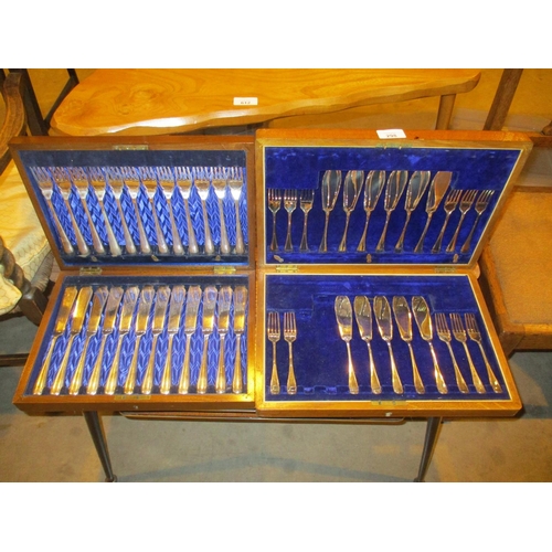 298 - Two Cases of Silver Plated Fish Cutlery