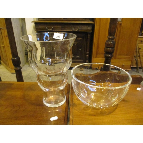 312 - Waterford John Rocha Crystal Vase and Bowl