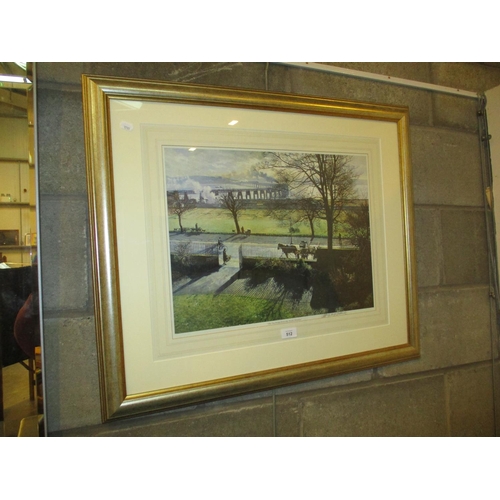 512 - James McIntosh Patrick, Signed Print, The Tay Bridge From My Studio Window