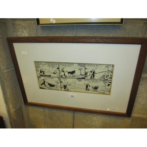 533 - DC Thomson Original Artwork, Junkee Man, 15x36cm