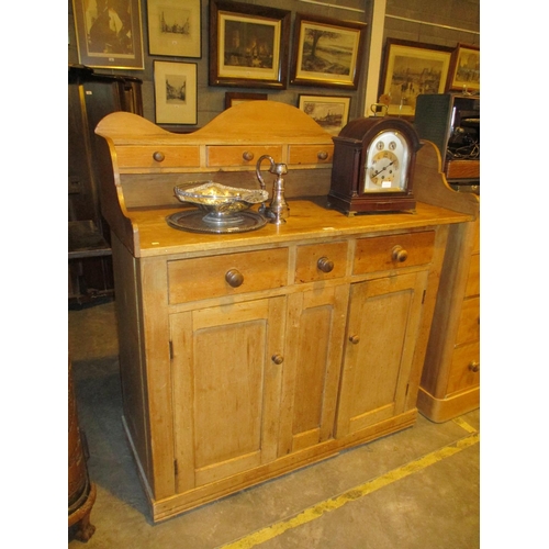 683 - Victorian Pine Gallery Back Dresser, 133cm