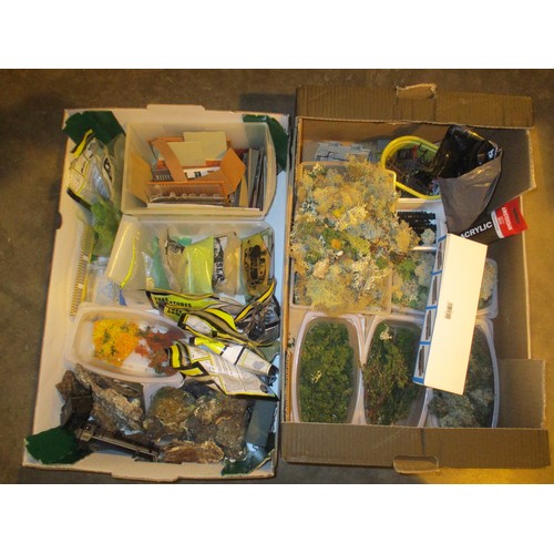 109C - Two Boxes of Model Railway Scenery etc