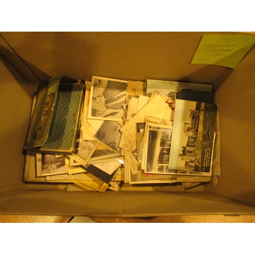 146 - Box of Photographs, Postcards and CDVs