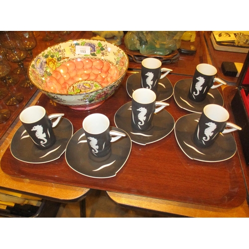 153 - Maling Bowl and Thistledown 12 Piece Coffee Set