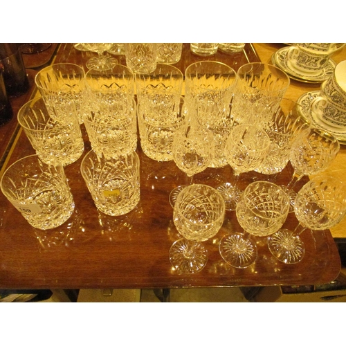 159 - Sets of 6, 4 & 2 Crystal Whisky Tumblers and 6 Sherry Glasses