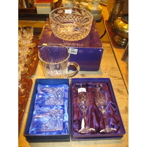 64 - Edinburgh Crystal Bowl and Pair of Champagne Flutes, a Crystal Jug and Pair of Tumblers