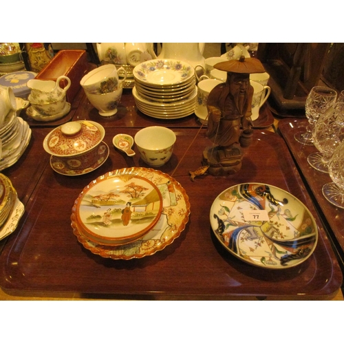 77 - Imari Porcelain Dish and Other Items