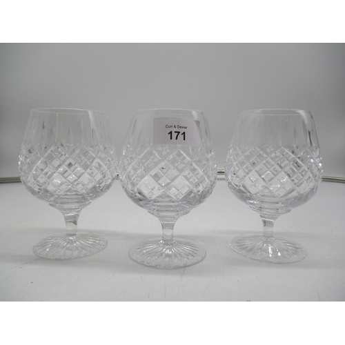 171 - Set of 8 Stuart Crystal Brandy Goblets