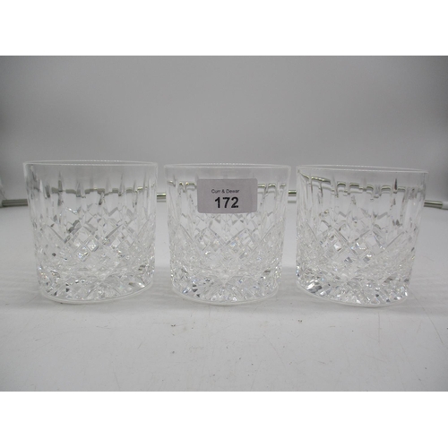 172 - Set of 6 Crystal Whisky Tumblers