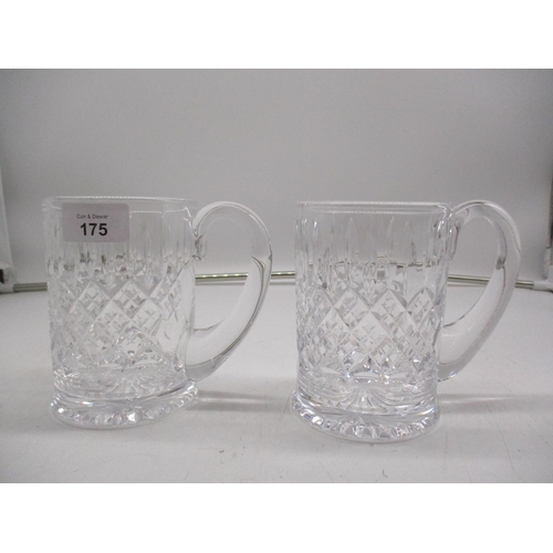 175 - Four Crystal Beer Tankards