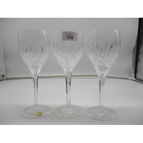 176 - Set of 10 Stuart Crystal Wine Goblets