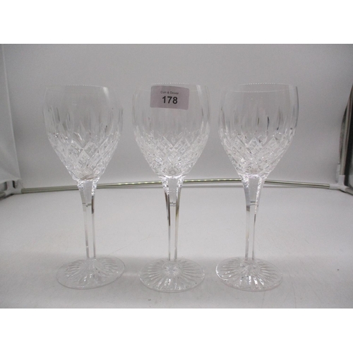 178 - Set of 10 Stuart Crystal Wine Goblets