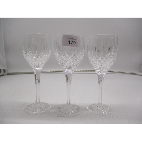 179 - Fourteen Crystal Wine Goblets