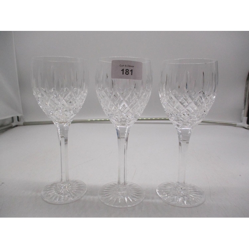 181 - Twelve Crystal Wine Goblets