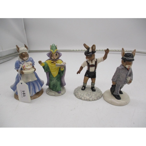 191 - Royal Doulton Bunnykins DB 242 2001, DB 197 1999, DB 403 2005 (signed on the foot by Michael Doulton... 