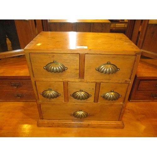 209 - Six Drawer Table Top Chest, 40x40x24cm