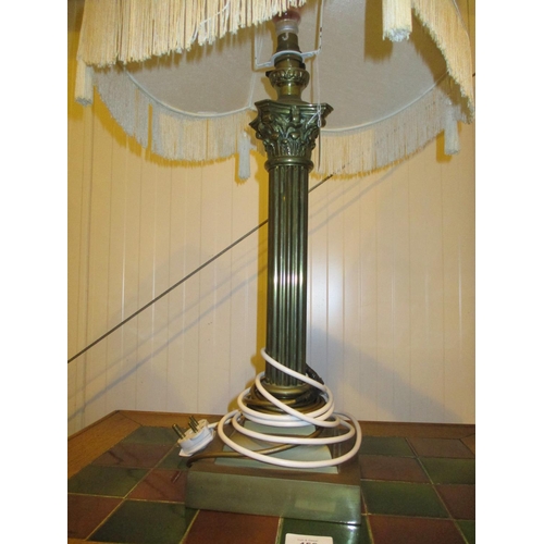 224 - Brass Corinthian Pillar Table Lamp