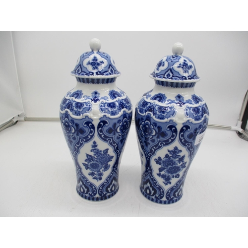 229 - Pair of Goebel Porcelain Lidded Vases, 32cm