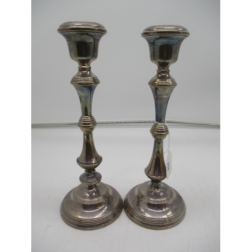 230 - Pair of Modern Silver Candelsticks, 37cm