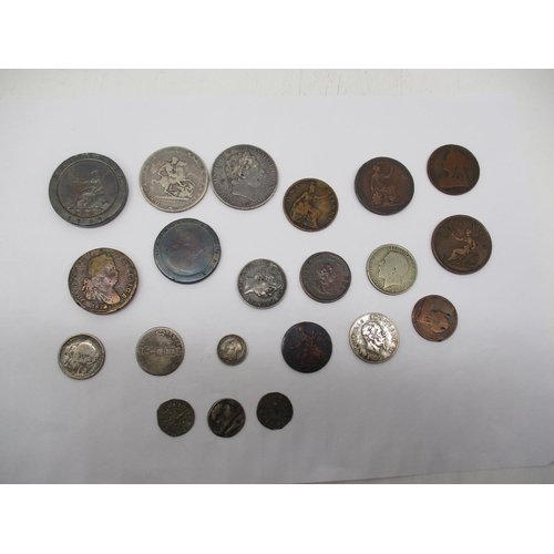 254 - George III Cart Wheel Penny and Other Antique Coins