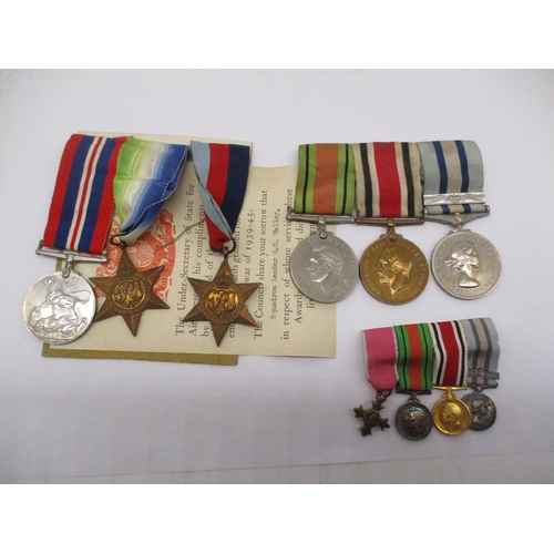 256 - Elizabeth II Royal Observer Corp Medal to Observer Commander JRL Halley, 4 WWII Medals, Constabulary... 