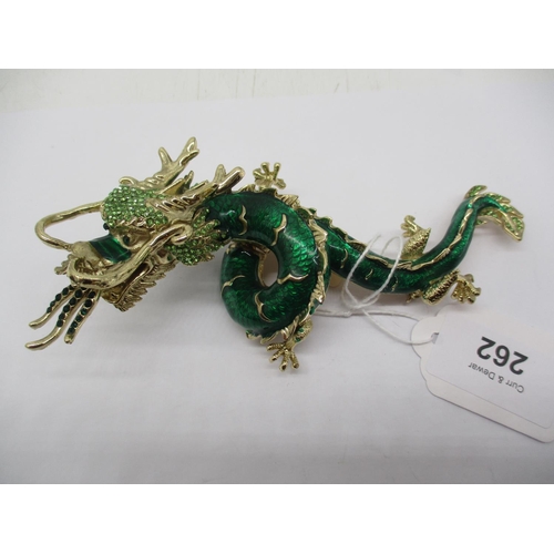 262 - Enamelled Dragon Brooch