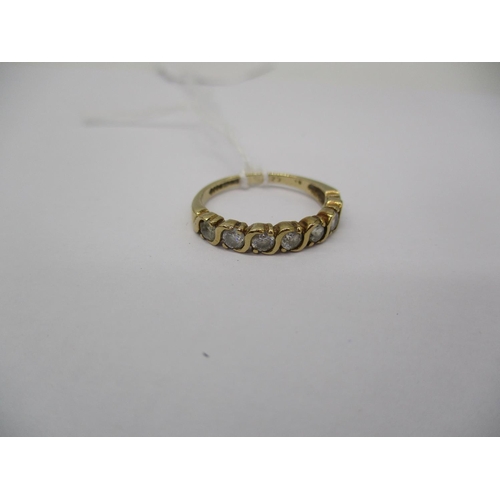 290 - 9ct Gold 7 Stone Ring, 1.8g, Size J