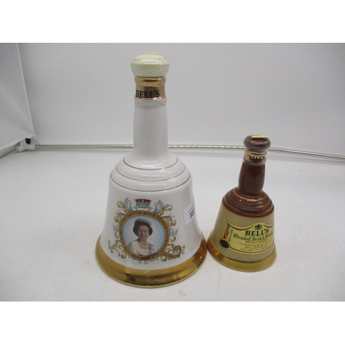 322 - Wade Bells Decanters The Queens 60th Birthday and a Small Decanter, full