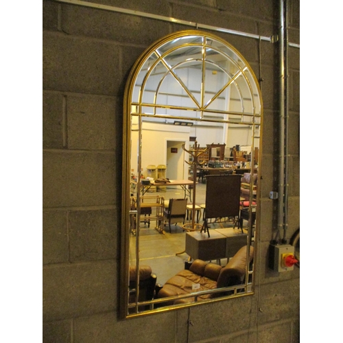 441 - Gilt Frame Arch Top Wall Mirror, 121x68cm