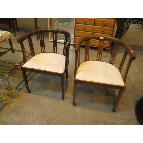 516 - Pair of 1920's Mahogany Occasional Chairs