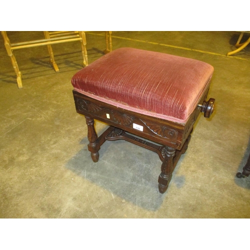 530 - Victorian Rise and Fall Piano Stool