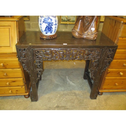 545 - Chinese Carved Wood Altar Table, 107cm