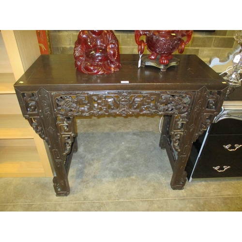 548 - Chinese Carved Wood Altar Table, 107cm