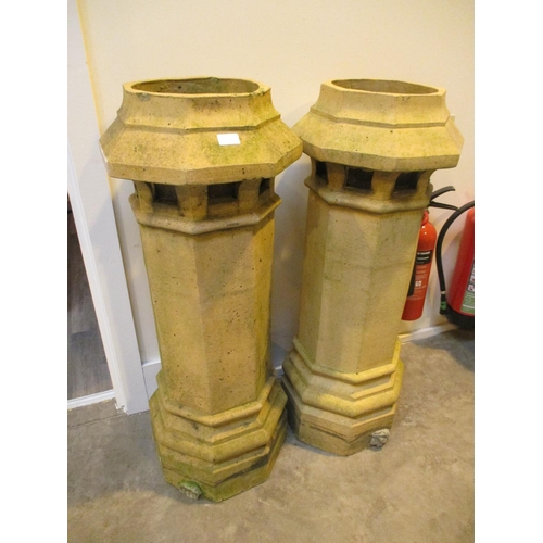 552 - Pair of Victorian Chimney Pots, 105cm high