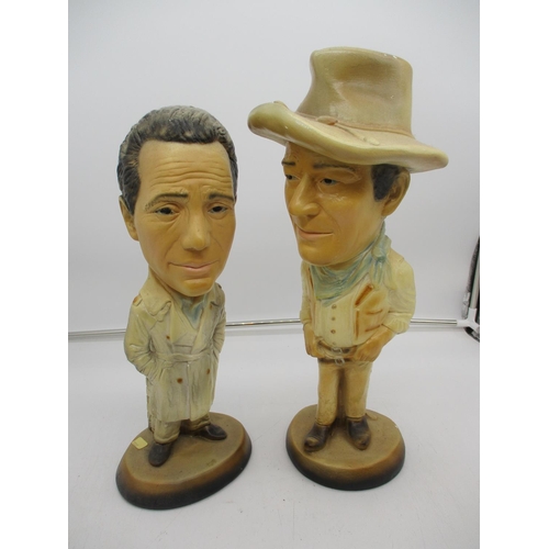 109 - Plaster Figures of Humphrey Bogart and John Wayne